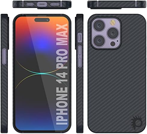 Punkcase for iPhone 14 Pro Max Farbon Case [Aramidshield Series] Ultra Slim & Light Kevlar עור העשוי